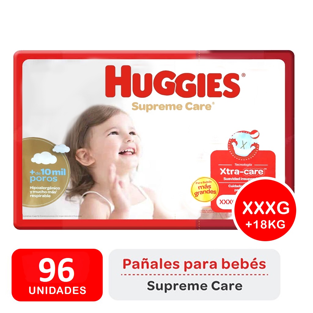Huggies supreme care XXXG x 96 unidades